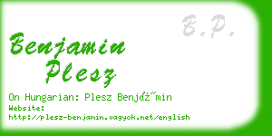 benjamin plesz business card